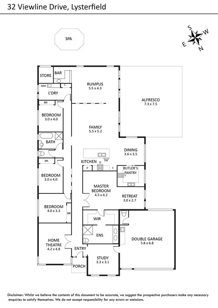 Floorplan of Homely house listing, 32 Viewline Drive, Lysterfield VIC 3156