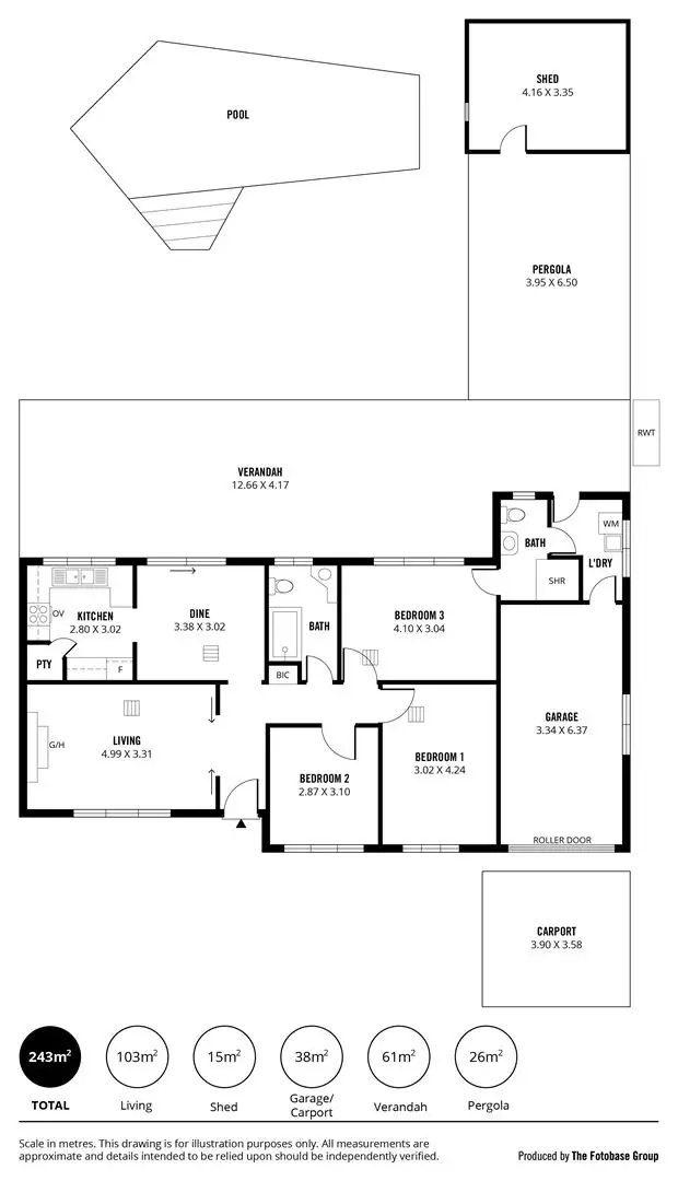 Floorplan of Homely house listing, 1 Kirby Avenue, Hampstead Gardens SA 5086