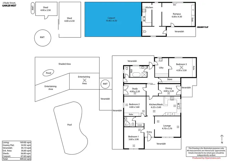 Floorplan of Homely house listing, 2 Ryde Street, Gawler West SA 5118