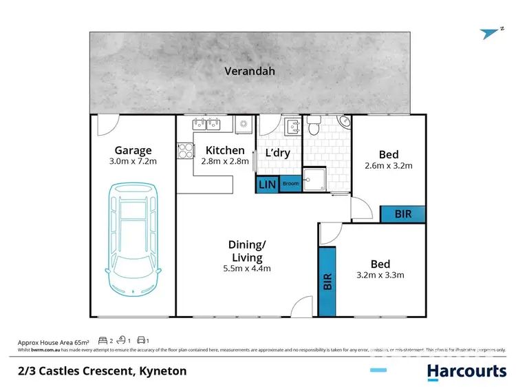 Floorplan of Homely unit listing, 2/3 Castles Crescent, Kyneton VIC 3444