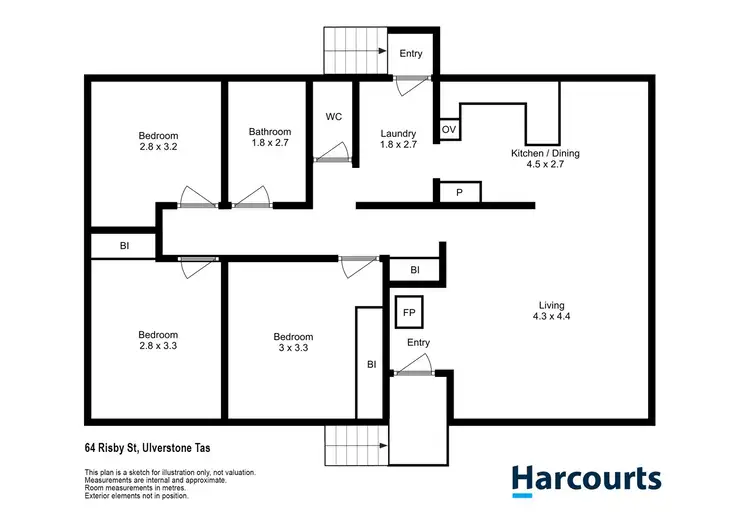 Floorplan of Homely house listing, 64 Risby Street, Ulverstone TAS 7315