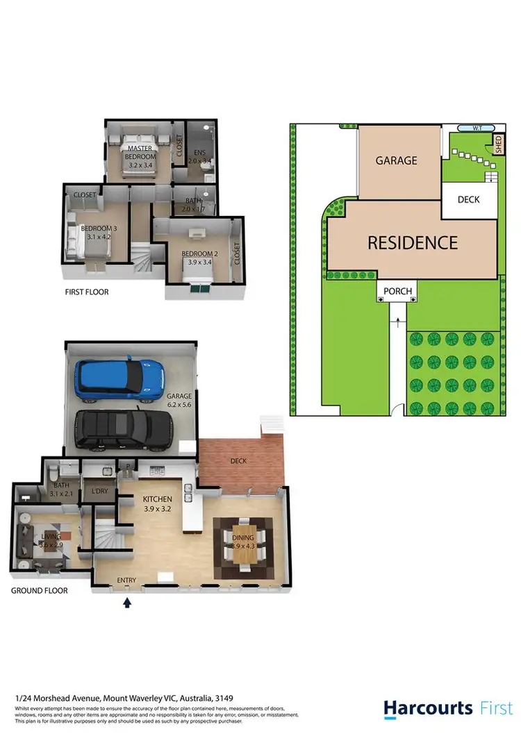 Floorplan of Homely townhouse listing, 1/24 Morshead Avenue, Mount Waverley VIC 3149