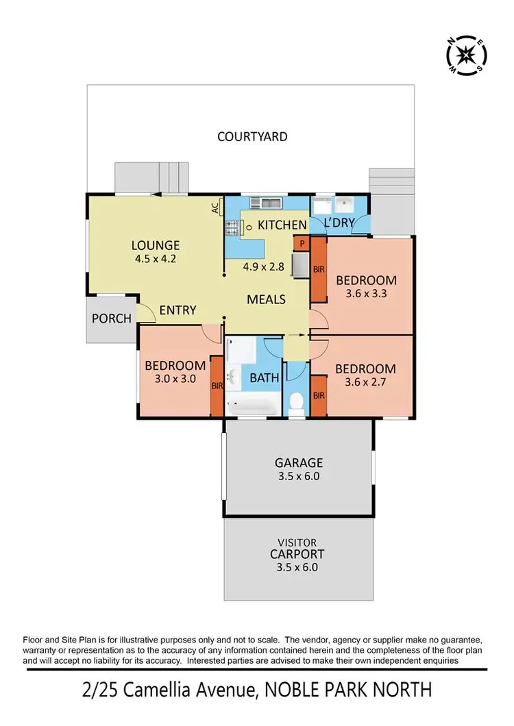 Floorplan of Homely townhouse listing, 2/25 Camellia Avenue, Noble Park North VIC 3174