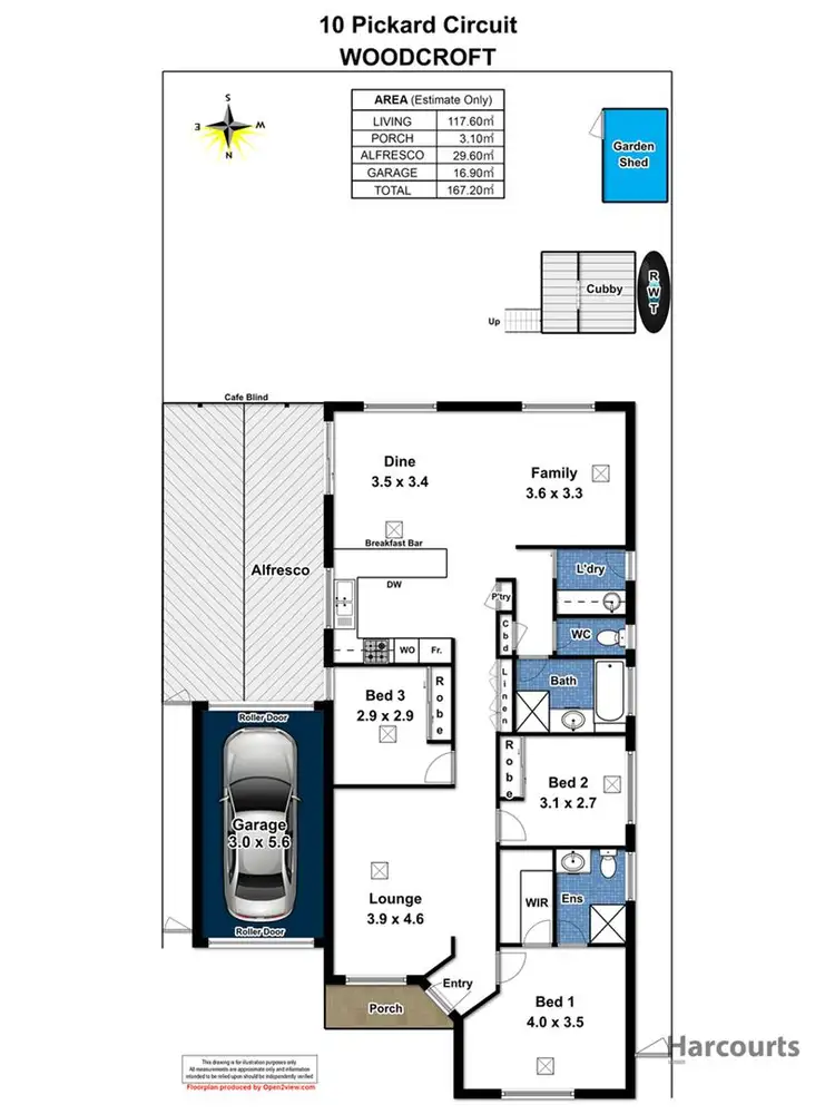 Floorplan of Homely house listing, 10 Pickard Circuit, Woodcroft SA 5162