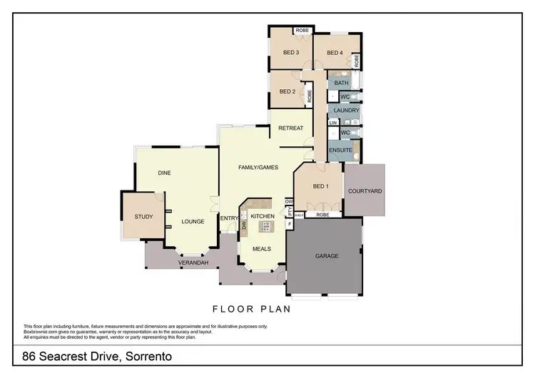 Floorplan of Homely house listing, 86 Seacrest Drive, Sorrento WA 6020