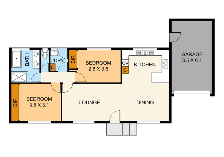 Floorplan of Homely unit listing, 1/9 Elsie Street, Boronia VIC 3155