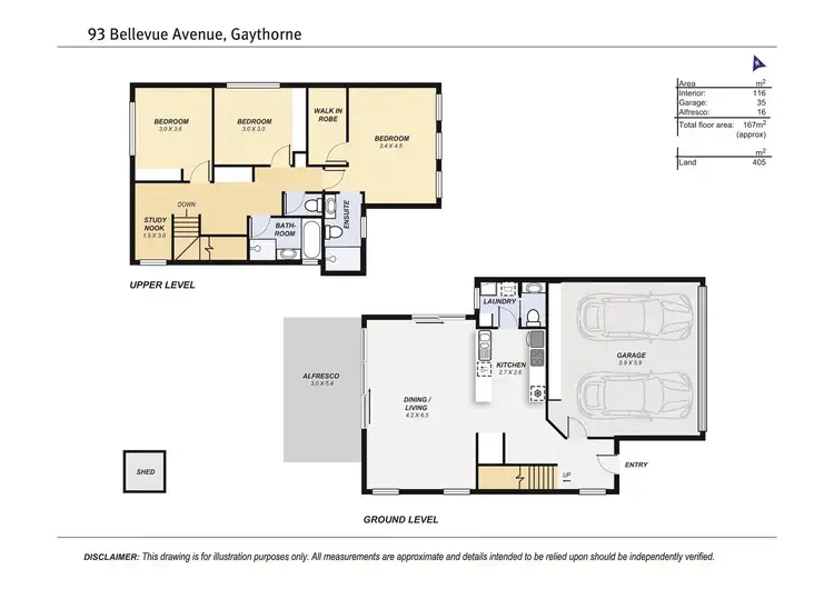 Floorplan of Homely house listing, 93 Bellevue Avenue, Gaythorne QLD 4051
