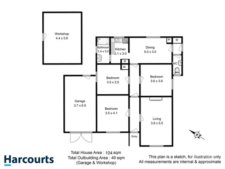 Floorplan of Homely house listing, 41 Hill Street, West Hobart TAS 7000