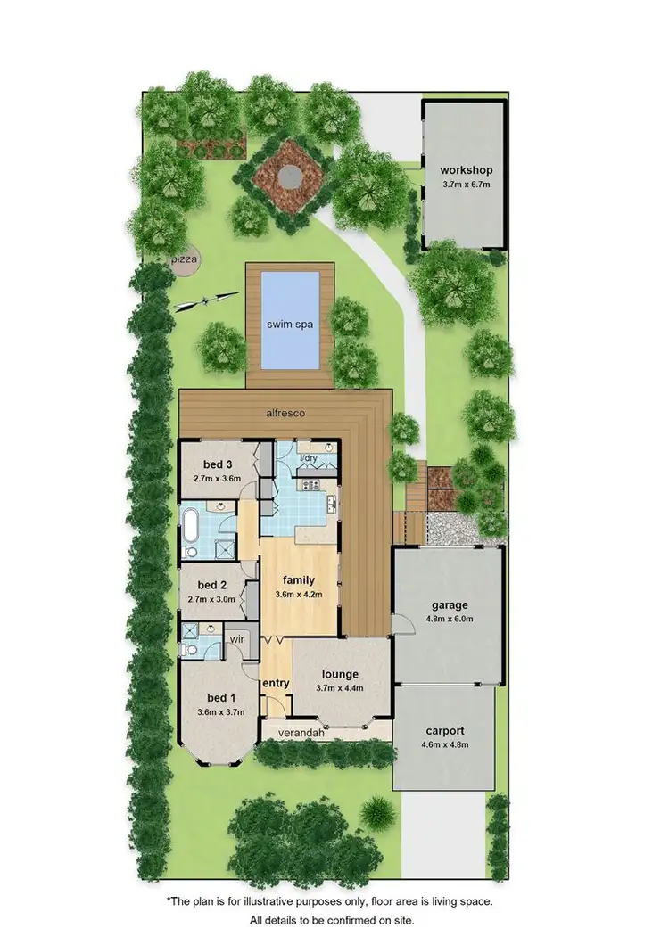 Floorplan of Homely house listing, 1 Adelong Court, Berwick VIC 3806