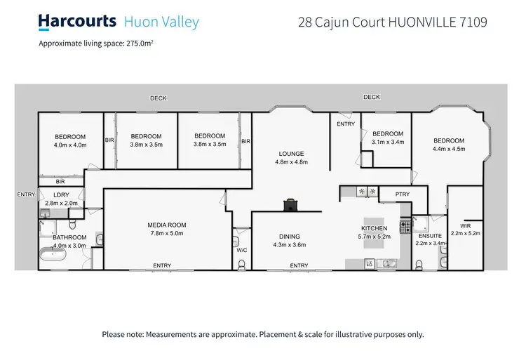 Floorplan of Homely house listing, 28 Cajun Court, Huonville TAS 7109