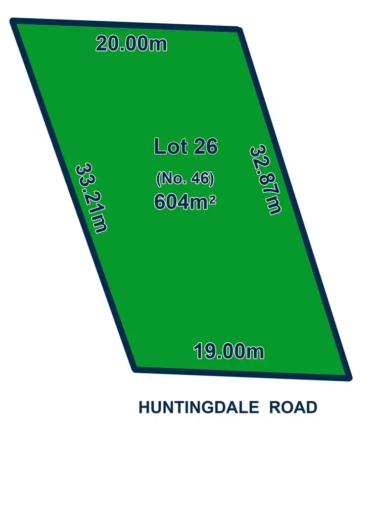 Floorplan of Homely land listing, 46 Huntingdale Road, Noarlunga Downs SA 5168