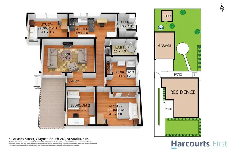 Floorplan of Homely house listing, 5 Parsons Street, Clayton South VIC 3169