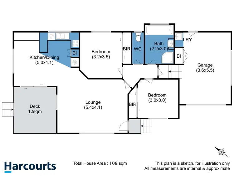 Floorplan of Homely unit listing, 2/6 Ivy Close, Oakdowns TAS 7019