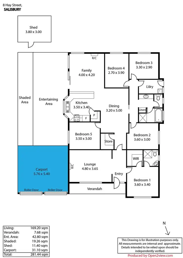 Floorplan of Homely house listing, 8 Hay Street, Salisbury SA 5108