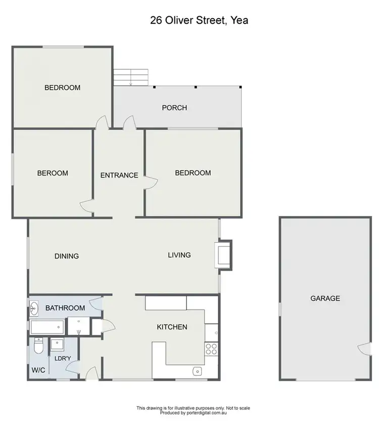Floorplan of Homely house listing, 26 Oliver Street, Yea VIC 3717