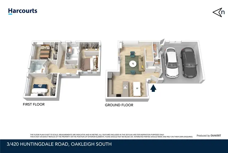 Floorplan of Homely townhouse listing, 3/420 Huntingdale Road, Oakleigh South VIC 3167