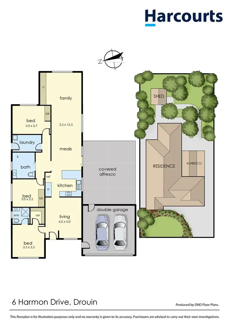 Floorplan of Homely house listing, 6 Harmon Drive, Drouin VIC 3818