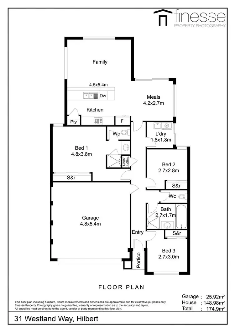 Floorplan of Homely house listing, 31 Westland Way, Hilbert WA 6112