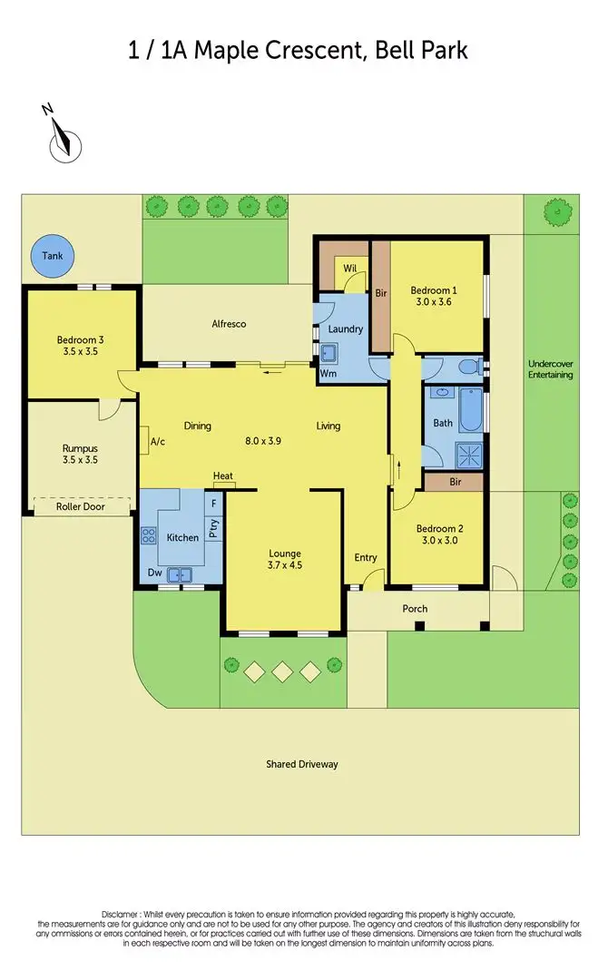 Floorplan of Homely unit listing, 1/1a Maple Crescent, Bell Park VIC 3215
