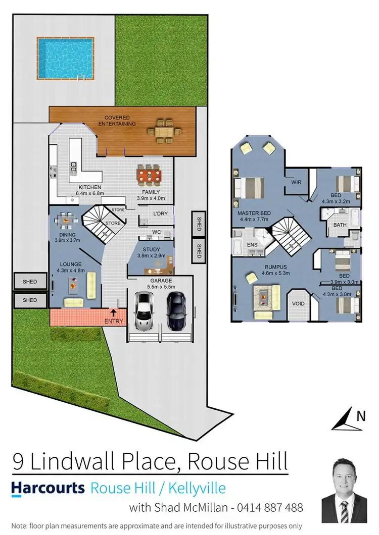 Floorplan of Homely house listing, 9 Lindwall Place, Rouse Hill NSW 2155