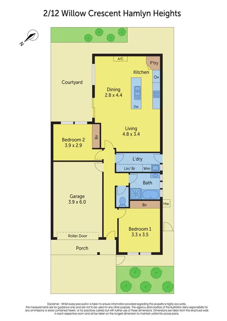 Floorplan of Homely unit listing, 2/12 Willow Crescent, Bell Park VIC 3215