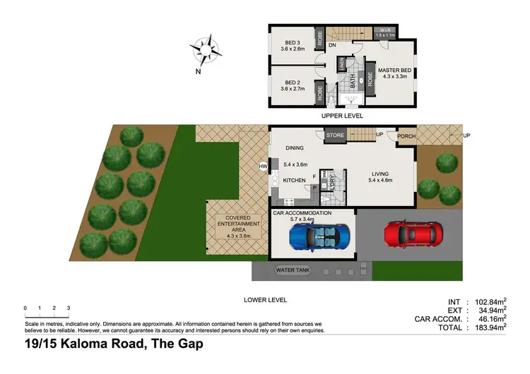 Floorplan of Homely townhouse listing, 19/15 Kaloma Road, The Gap QLD 4061