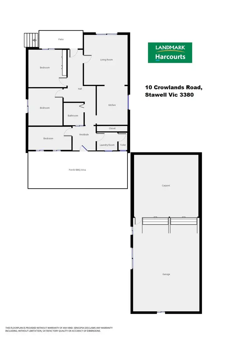 Floorplan of Homely house listing, 10 Crowlands Road, Stawell VIC 3380