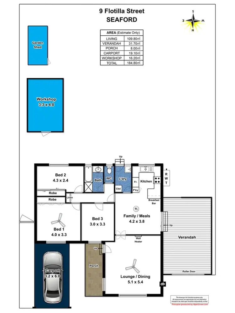 Floorplan of Homely house listing, 9 Flotilla Street, Seaford SA 5169
