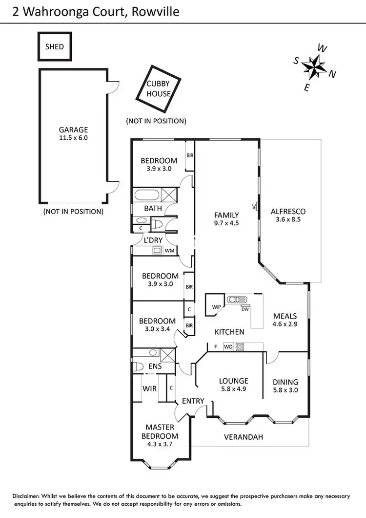 Floorplan of Homely house listing, 2 Wahroonga Court, Rowville VIC 3178