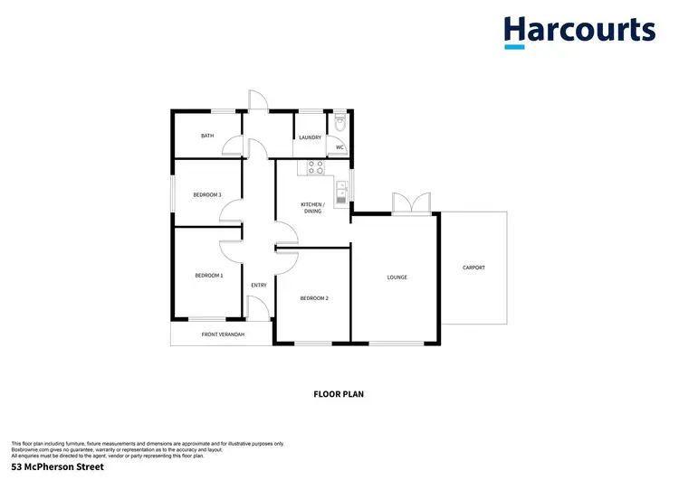 Floorplan of Homely house listing, 53 McPherson Street, Casterton VIC 3311