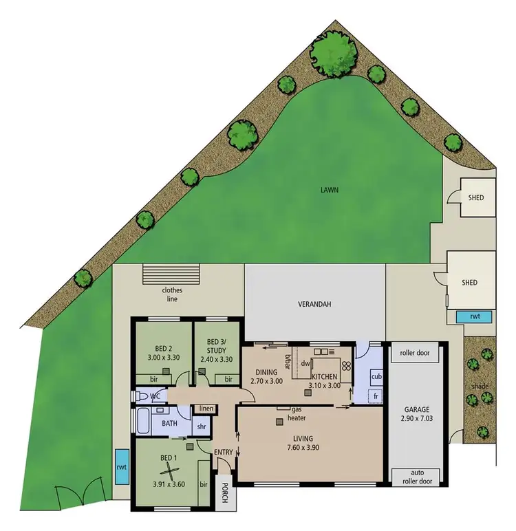 Floorplan of Homely unit listing, 3/3 Donald Court, Morphett Vale SA 5162