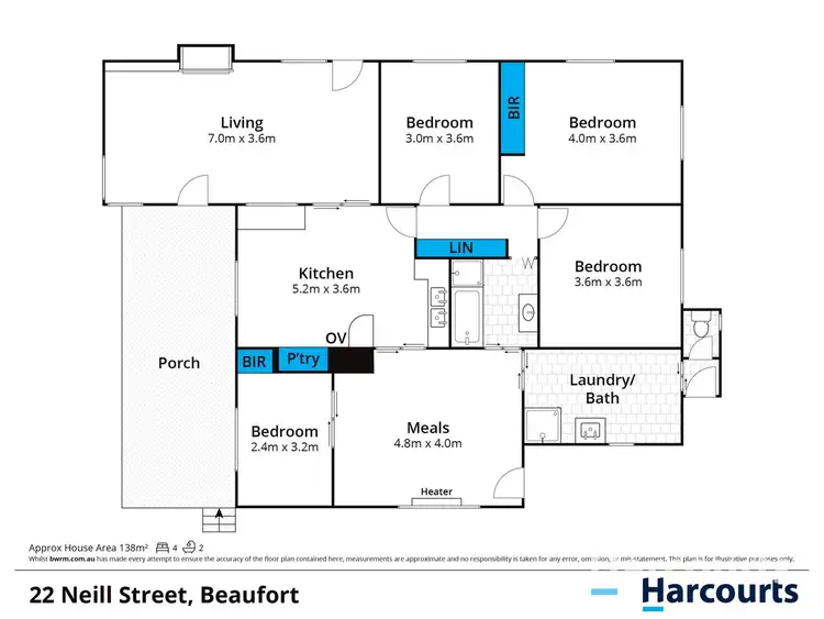Floorplan of Homely house listing, 22 Neill Street, Beaufort VIC 3373