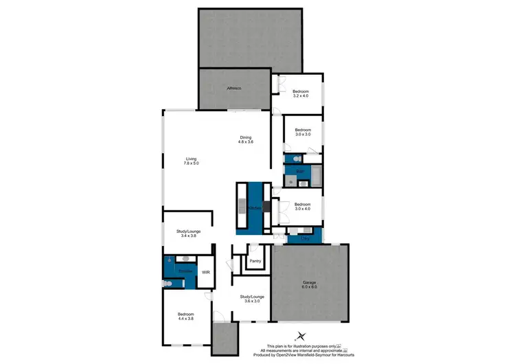 Floorplan of Homely house listing, 8 Greenfields Way, Mansfield VIC 3722