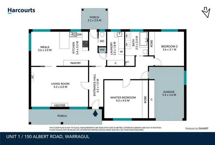 Floorplan of Homely unit listing, 1/150 Albert Road, Warragul VIC 3820