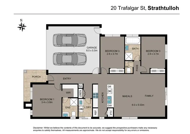 Floorplan of Homely house listing, 20 Trafalgar Street, Strathtulloh VIC 3338