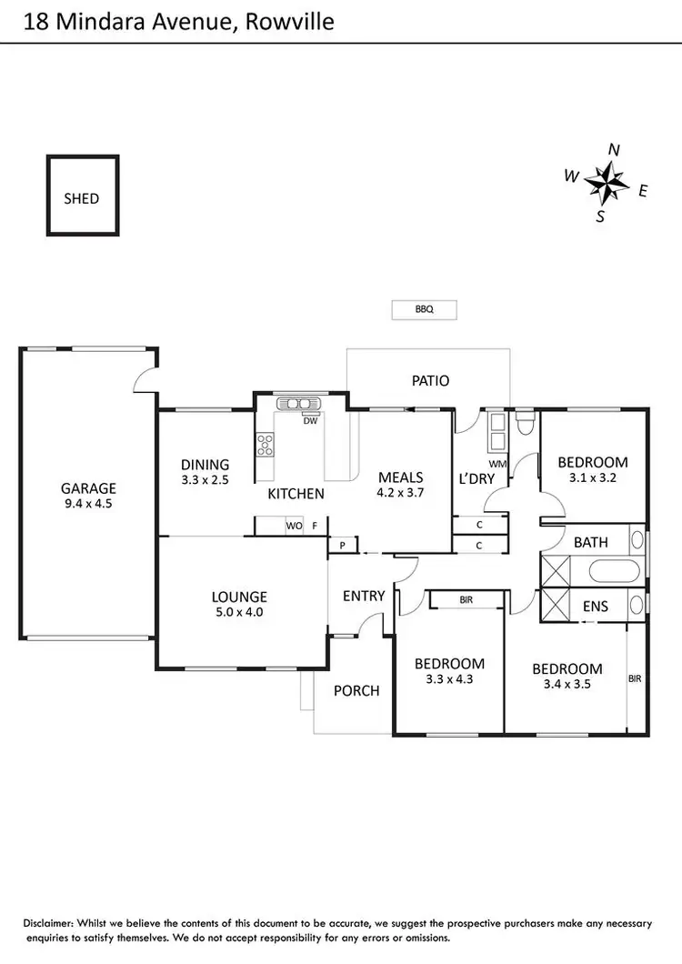 Floorplan of Homely house listing, 18 Mindara Avenue, Rowville VIC 3178