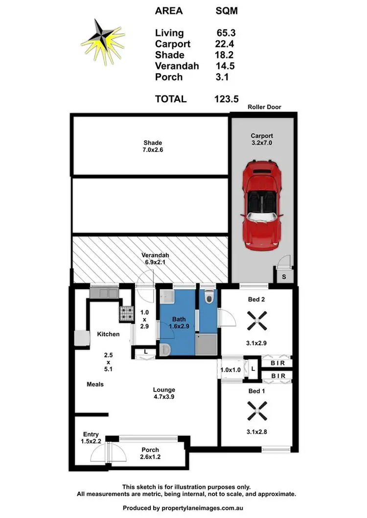 Floorplan of Homely unit listing, 1/124 Ridley Road, Elizabeth Grove SA 5112