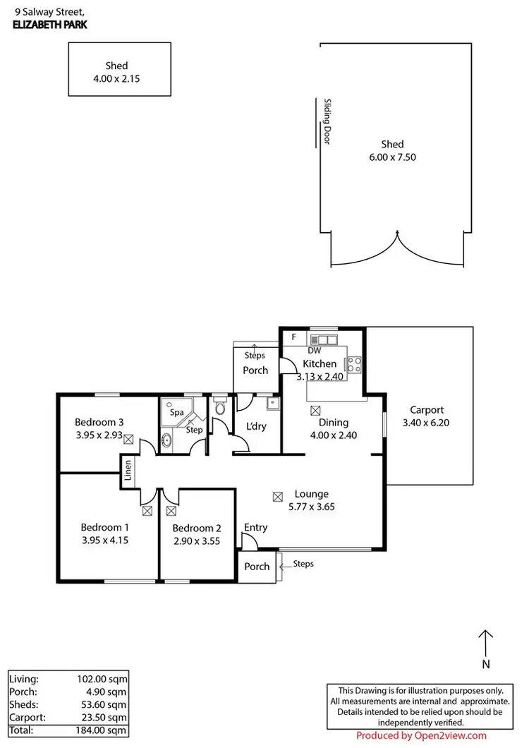 Floorplan of Homely house listing, 9 Salway Street, Elizabeth Park SA 5113