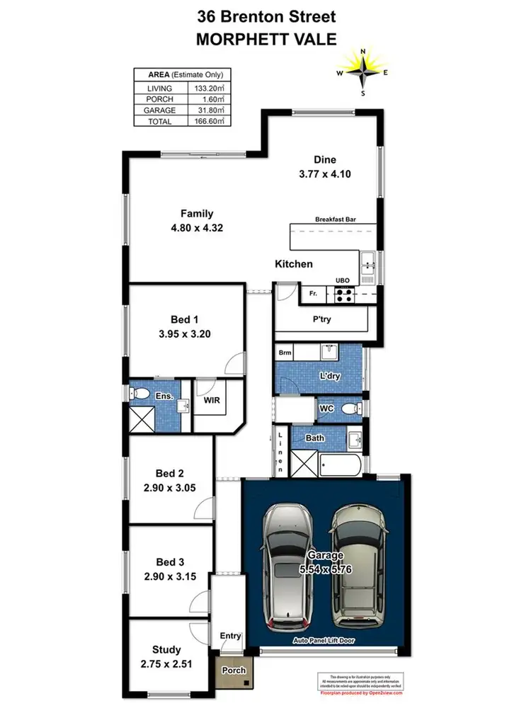 Floorplan of Homely house listing, 36 Brenton Street, Morphett Vale SA 5162