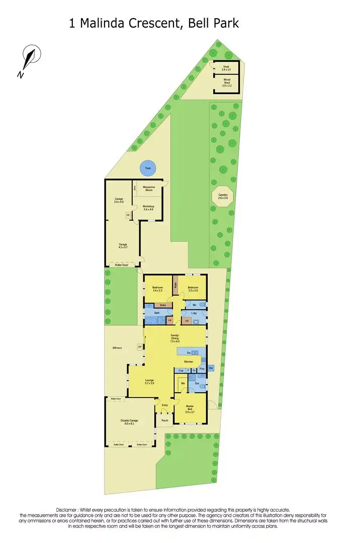 Floorplan of Homely house listing, 1 Malinda Crescent, Bell Park VIC 3215