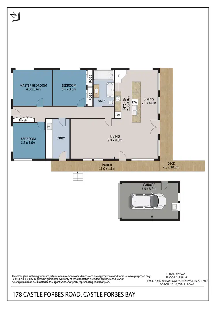 Floorplan of Homely house listing, 178 Castle Forbes Road, Castle Forbes Bay TAS 7116