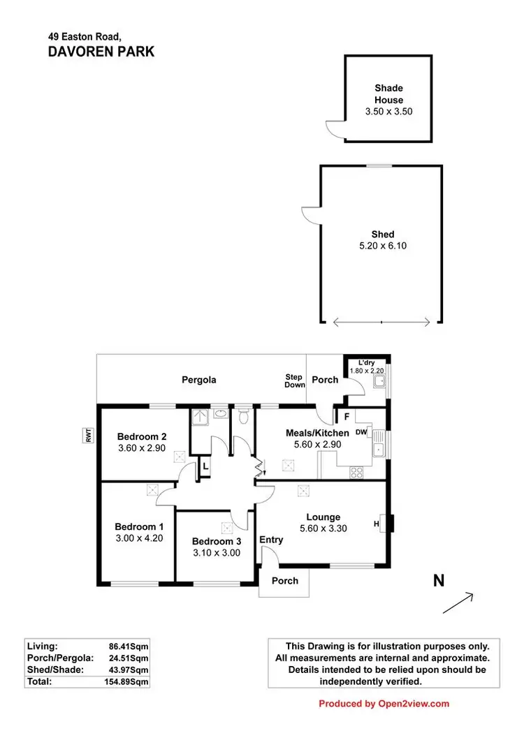 Floorplan of Homely house listing, 49 Easton Road, Davoren Park SA 5113