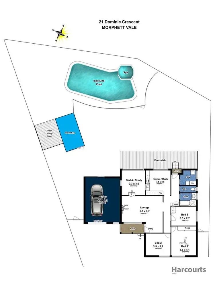 Floorplan of Homely house listing, 21 Dominic Crescent, Morphett Vale SA 5162