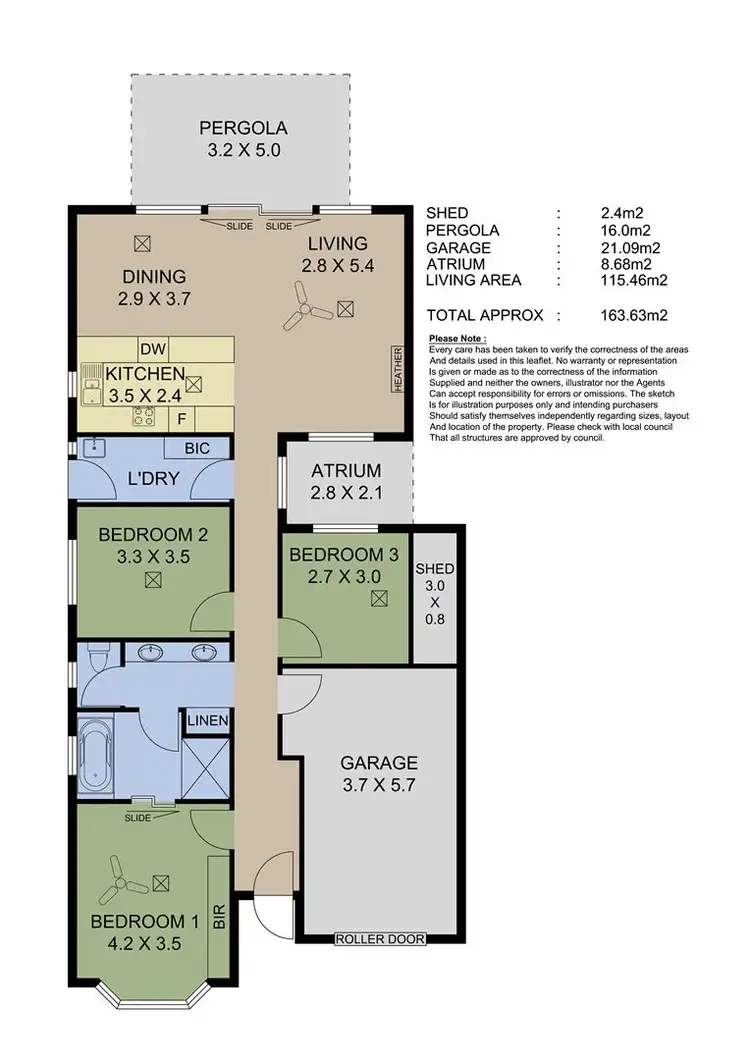 Floorplan of Homely house listing, 26 Salzmann Drive, Pooraka SA 5095