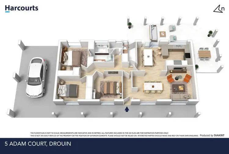 Floorplan of Homely house listing, 5 Adam Court, Drouin VIC 3818