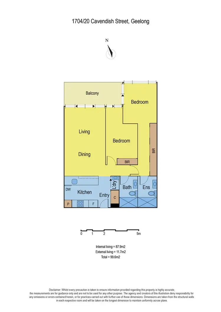 Floorplan of Homely apartment listing, 1704/18 Cavendish Street, Geelong VIC 3220