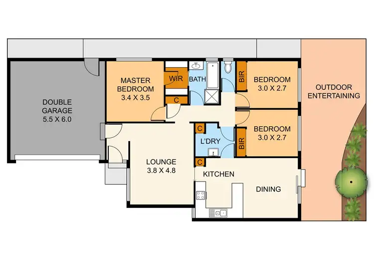 Floorplan of Homely unit listing, 3/6 Tulip Crescent, Boronia VIC 3155
