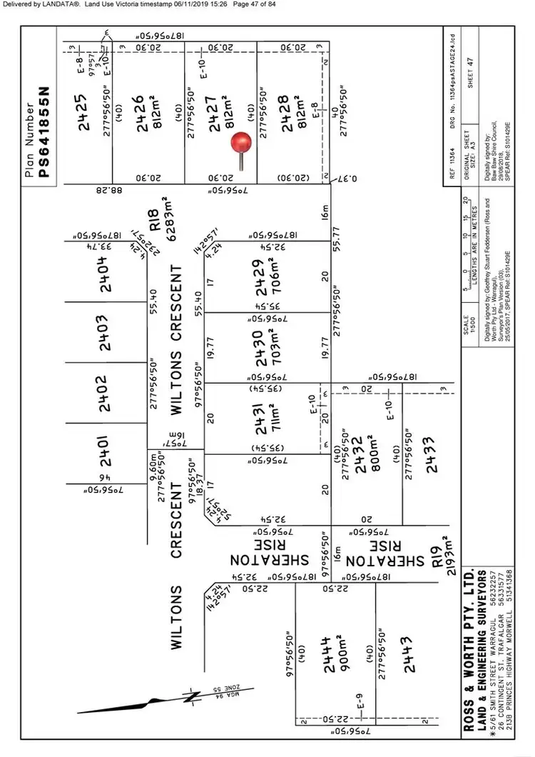 Floorplan of Homely land listing, 66 Bexley Boulevard, Drouin VIC 3818