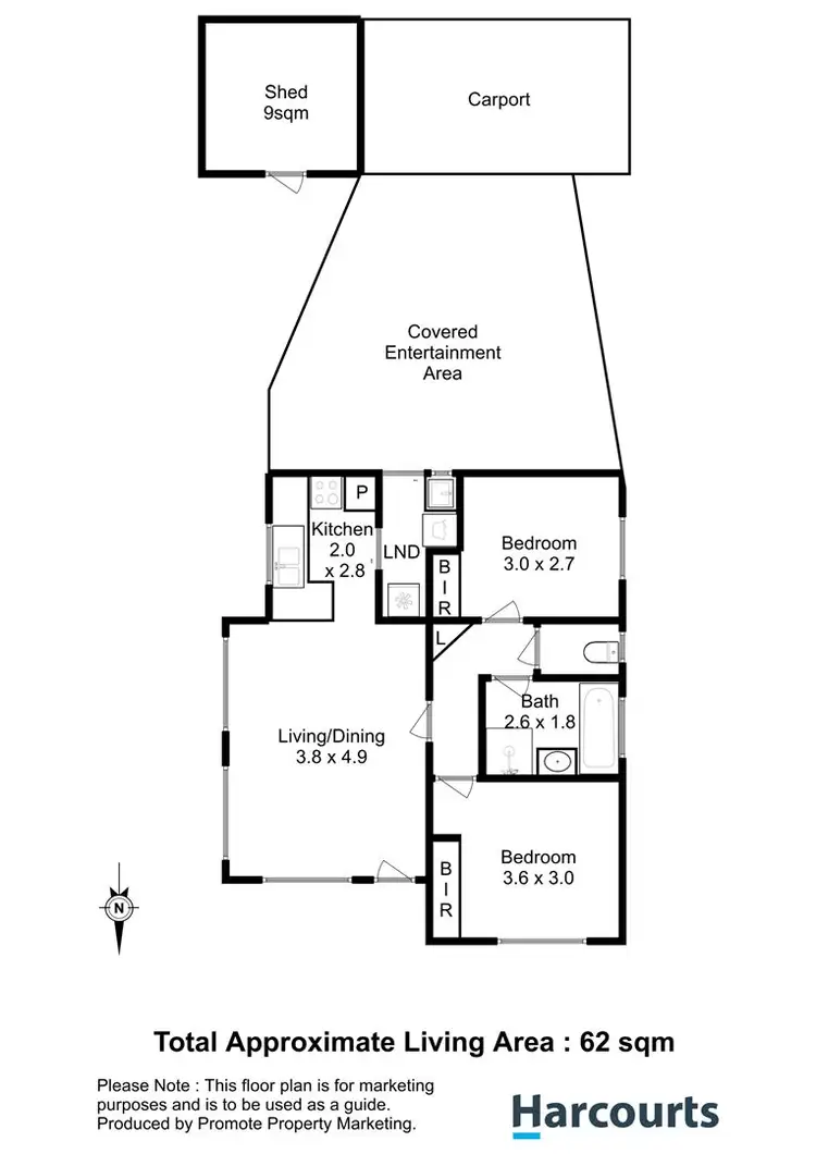Floorplan of Homely unit listing, 1/11 Moore Park Drive, Glenorchy TAS 7010