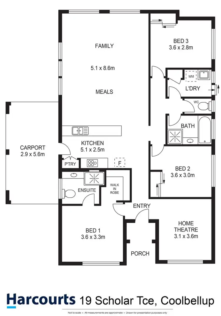 Floorplan of Homely house listing, 19 Scholar Terrace, Coolbellup WA 6163